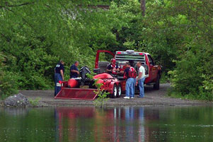 Battle Run's rescue boat