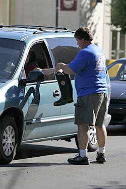 Steve collecting money for MDA